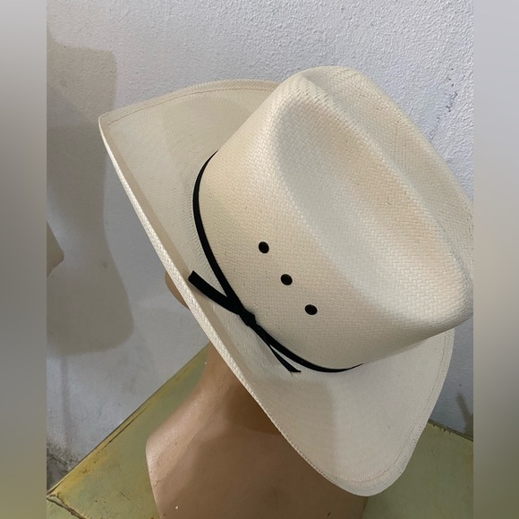 Stetson Cream Cowboy Hat with Black Band - Picture 6 of 16